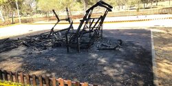 В Никосии сожжена детская площадка 