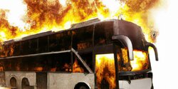 В Никосии дотла сгорело четыре автобуса