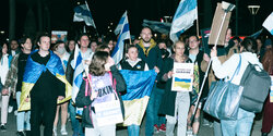 На Кипре прошли акции протеста украинцев и россиян