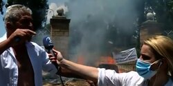 Разъяренные фермеры устроили пожар у президентского дворца в Никосии