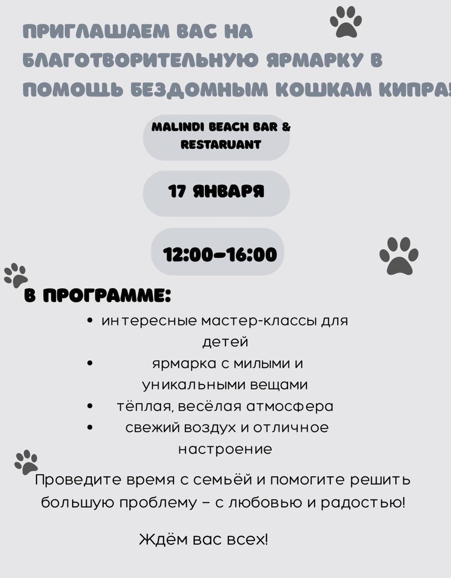 Благотворительная ярмарка от Cat Feed