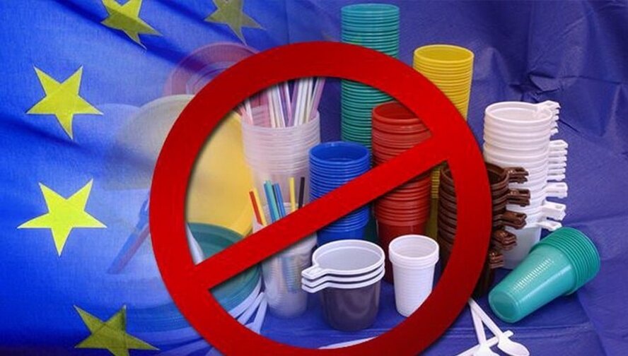Европарламент запретил продавать одноразовую пластиковую посуду