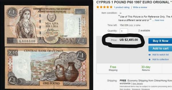 Остались кипрские фунты? Продайте их по 2 тыс. евро за сотню!