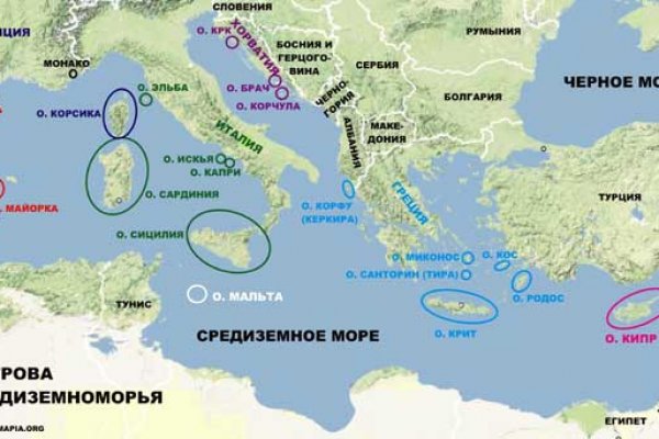 Карта стран средиземного моря