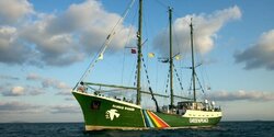 В гавань Лимассола зашло флагманское судно организации Greenpeace "Rainbow warrior" 