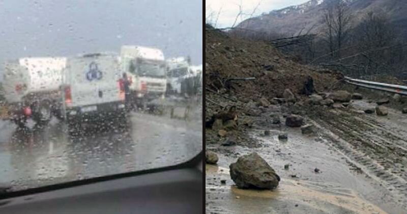 Дождь на Кипре – стихийное бедствие. На хайвее сложился грузовик, в горах завалило дорогу (фото)