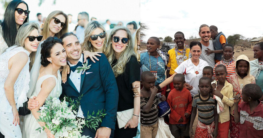 Кипрские молодожены провели медовый месяц с африканскими детьми на границе Кении и Танзании (фото)