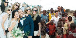 Кипрские молодожены провели медовый месяц с африканскими детьми на границе Кении и Танзании (фото)
