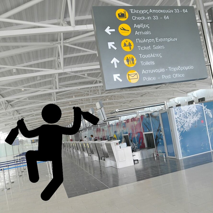 Русский турист устроил дебош в аэропорту Ларнаки
