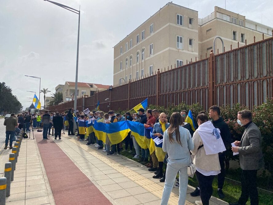 В Никосии прошел митинг против войны в Украине