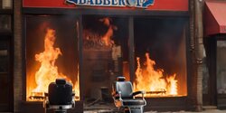 В Пафосе сожгли арабскую парикмахерскую!