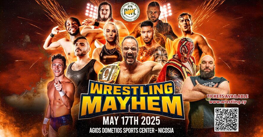 В Никосии пройдет крупнейший чемпионат по рестлингу – WRESTLING MAYHEM В Никосии пройдет крупнейший чемпионат по рестлингу – WRESTLING MAYHEM