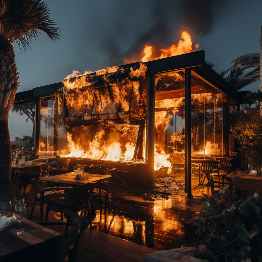 В воскресенье в Кирении сгорели два ресторана