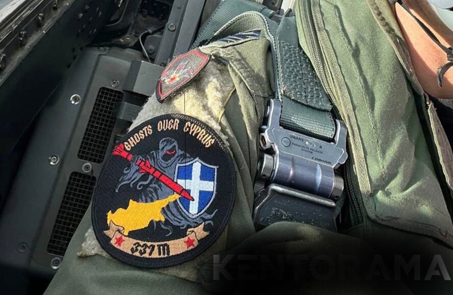 Греческие истребители F-16 Viper в небе Кипра