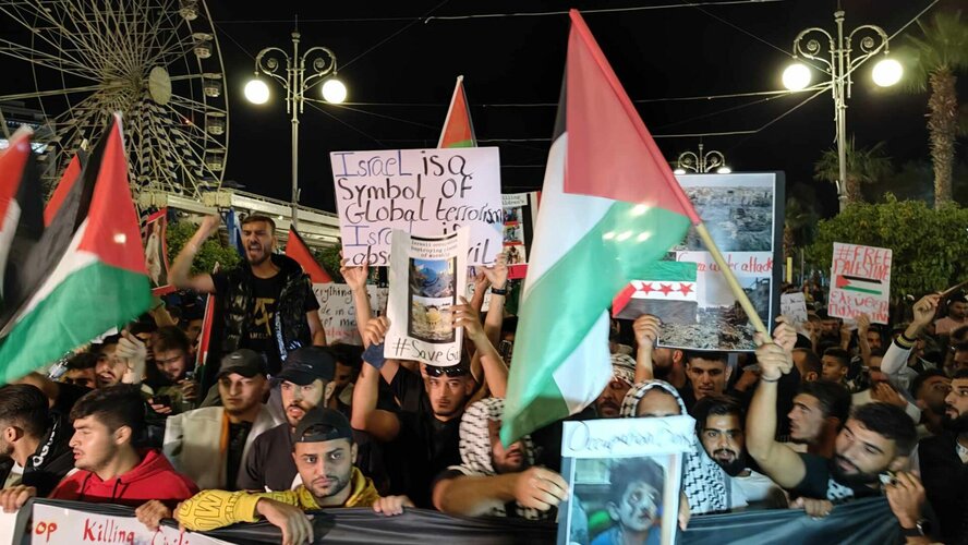 В Ларнаке прошел митинг в поддержку палестинцев