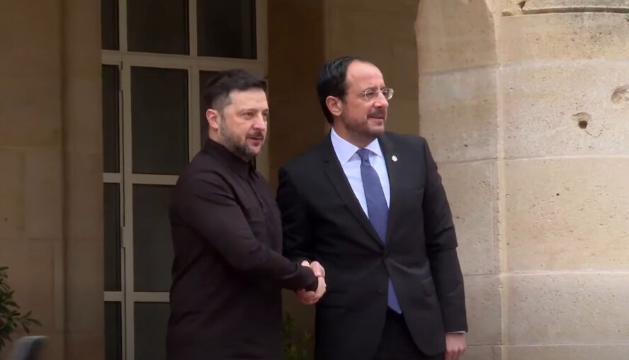 Президент Украины Владимир Зеленский провел встречу с президентом Кипра Никосом Христодулидисом и архиепископом Кипрским