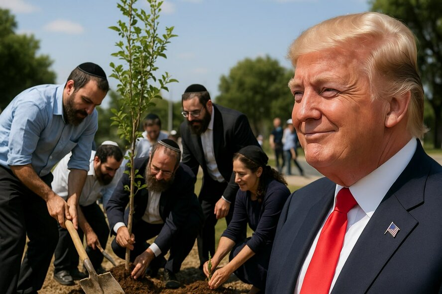 Посадка деревьев еврейской общиной в честь Дональда Трампа в Ларнаке обернулась скандалом
