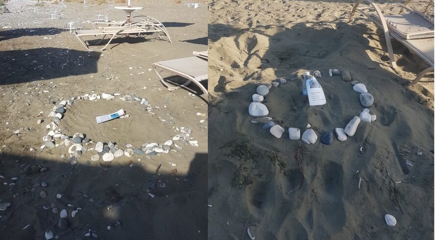 На пляже в Кити появились загадочные каменные круги На пляже в Кити появились загадочные каменные круги