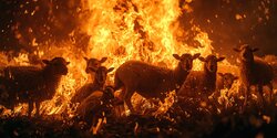 Пожар в Менико унёс жизни более тысячи ягнят и козлят