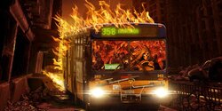 На Кипре сгорел пассажирский автобус