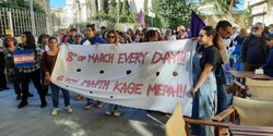 8 марта на Кипре прошли марши феминисток