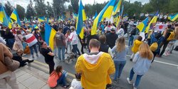 У президентского дворца в Никосии прошел митинг против войны в Украине