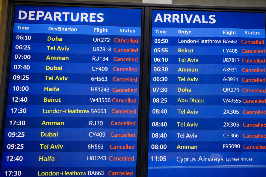 В аэропортах Ларнаки и Пафоса отменено 45 рейсов