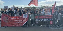 В Никосии прошел большой митинг против антиковидных мер в школах 