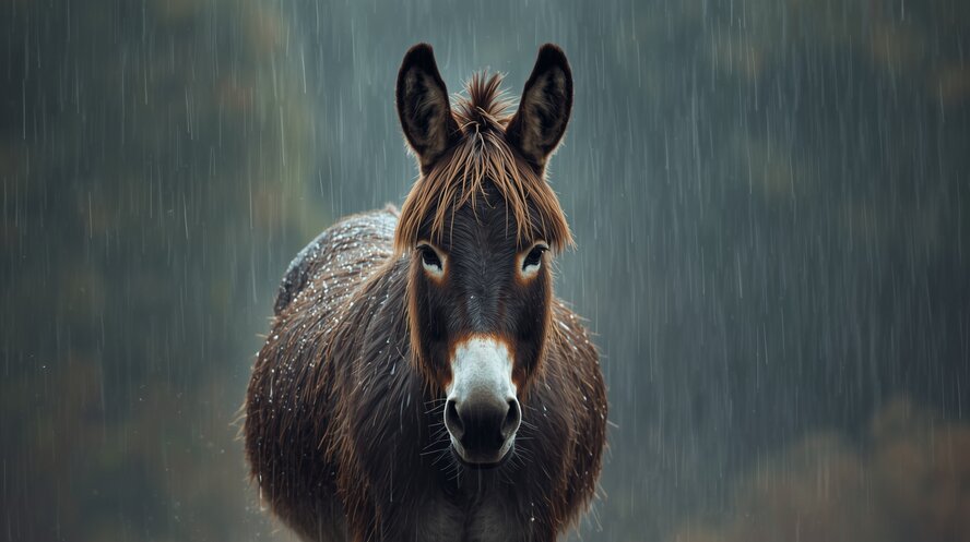 Скандал в Пафосе: осла оставили под ливнем