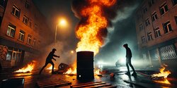 В Лимассоле двое подростков подожгли мусорку и сами чуть не сгорели