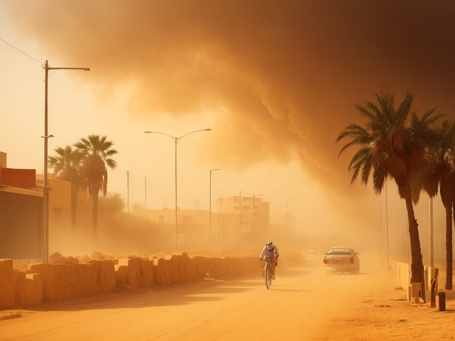На Кипре зафиксировано крайне высокая концентрация пыли в воздухе