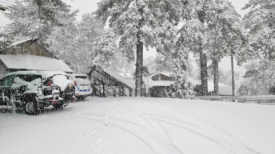 В Троодосе выпал первый снег!
