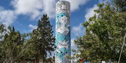 Масштабная фреска на водонапорной башне в Пафосе привлекла международное внимание