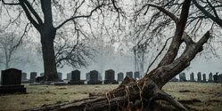 На кладбище в Никосии во время обрезки деревьев проломили ряд могил