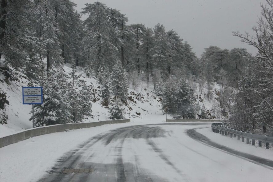 ​Последний снегопад этого года: зима прощается с Кипром