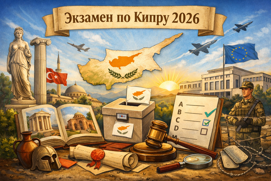 Ответы на экзамен на знание основных элементов реальности Кипра