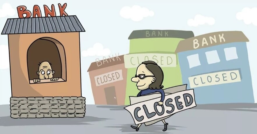 В Пафосе закрываются банки