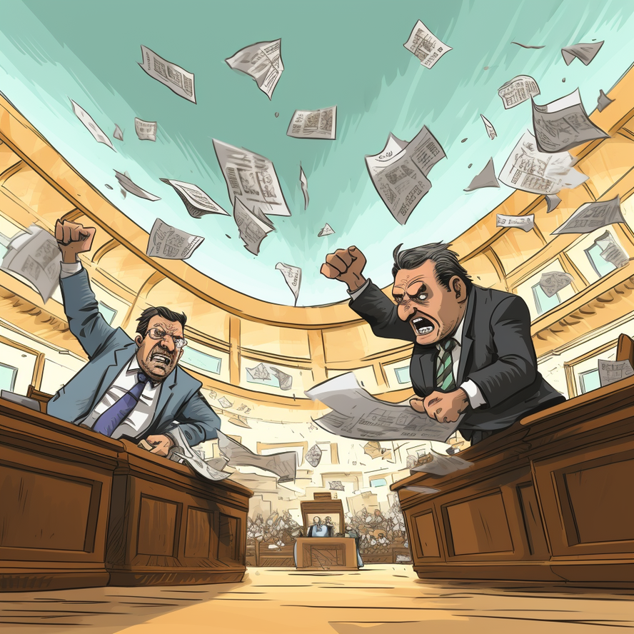 Депутаты забросали друг друга бумагами во время заседания парламента ТРСК