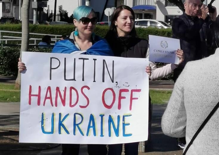 В Лимассоле прошла акция в поддержку Украины