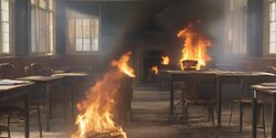 Огонь охватил класс в одной из школ Лимассола