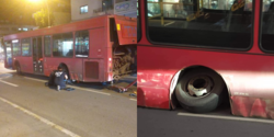 В Лимассоле у автобуса во время движения отвалилось два колеса