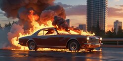 Во дворе жилого дома в Лимассоле взорвалось пять машин