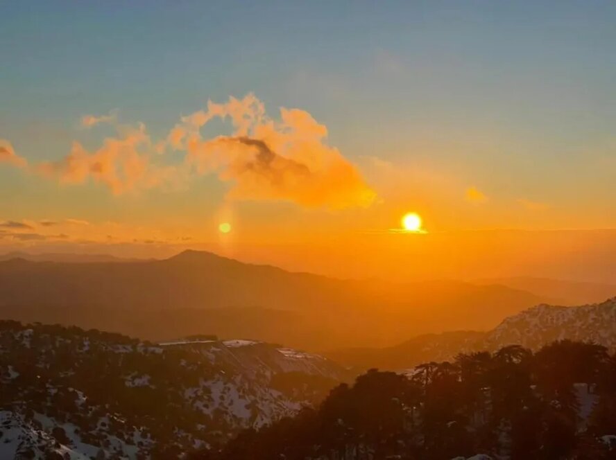 В Троодосе зафиксирован природный феномен - два солнца одновременно