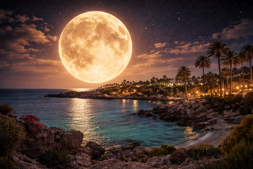 Жители Кипра увидят необычную «Снежную Луну»