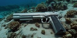 В Пафосе турист нашел боевой пистолет в море!