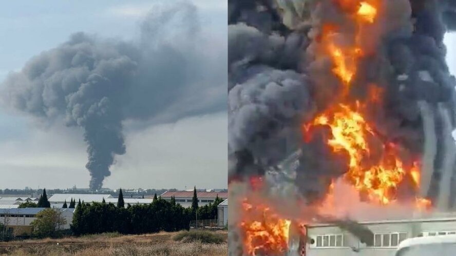 В Ларнаке на заводе случился крупный пожар В Ларнаке на заводе случился крупный пожар