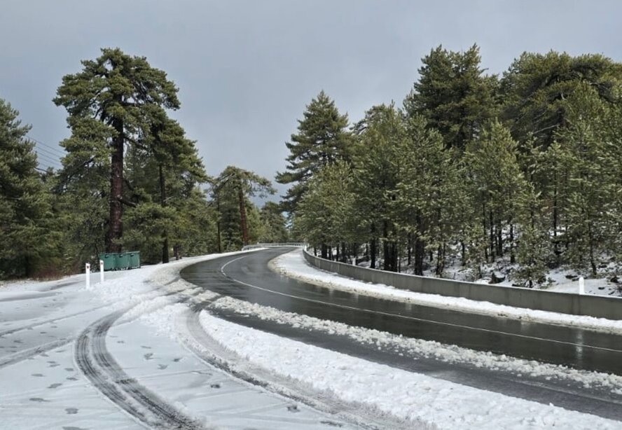 На Кипр пришла зима, Троодос завалило снегом