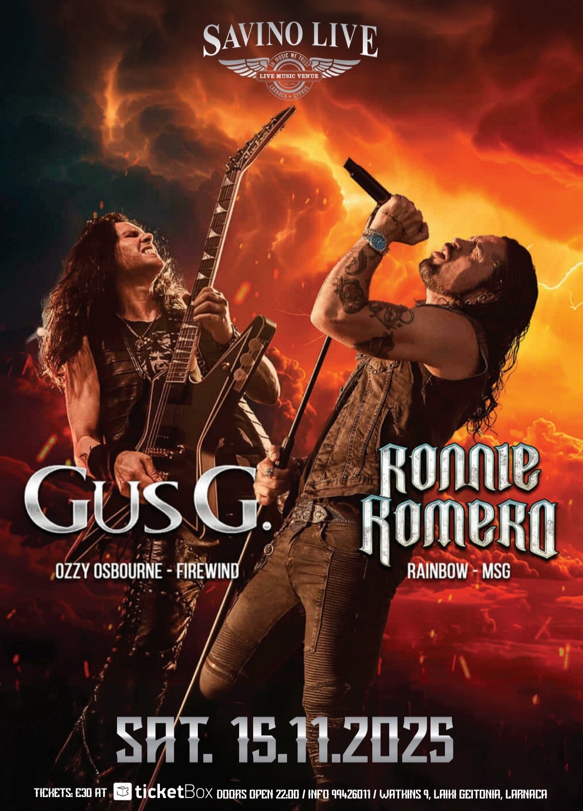 Gus G. и Ronnie Romero Gus G. и Ronnie Romero