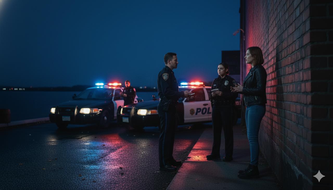 Опрос полиции после нападения