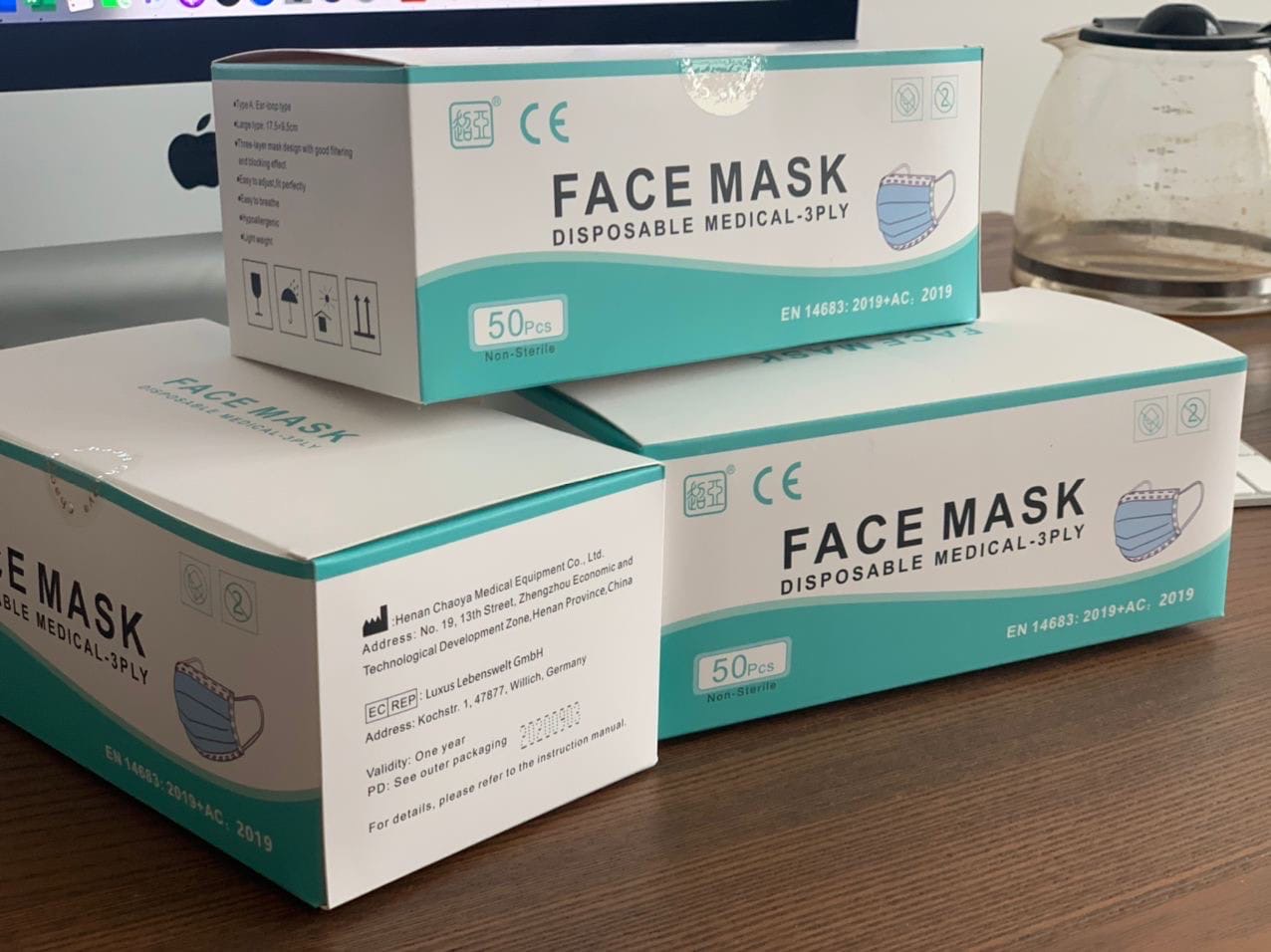 Торопитесь приобрести высококачественные трехслойные гипоаллергенные медицинские маски от немецкой компании Luxus Lebenswelt GmbH на Кипре: фото 2